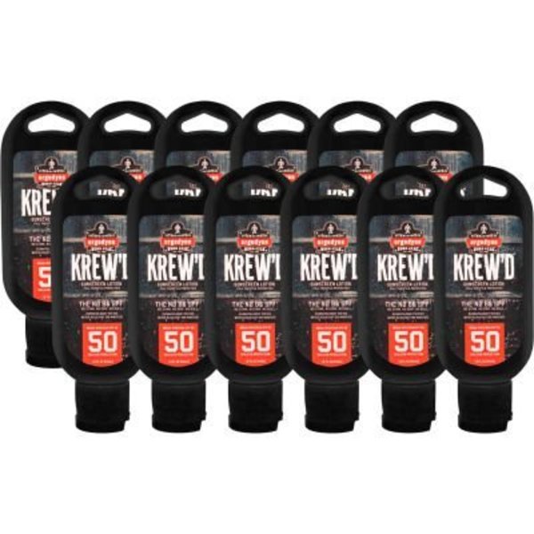 Ergodyne Ergodyne® 6352 KREW'D® SPF 50 Sunscreen Lotion, 1.5oz With Display, 12-Pack 16638